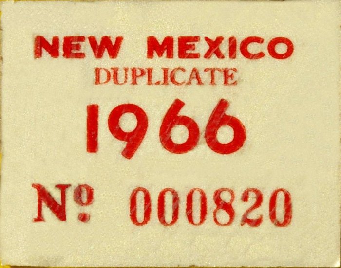 New Mexico Duplicate License Plates